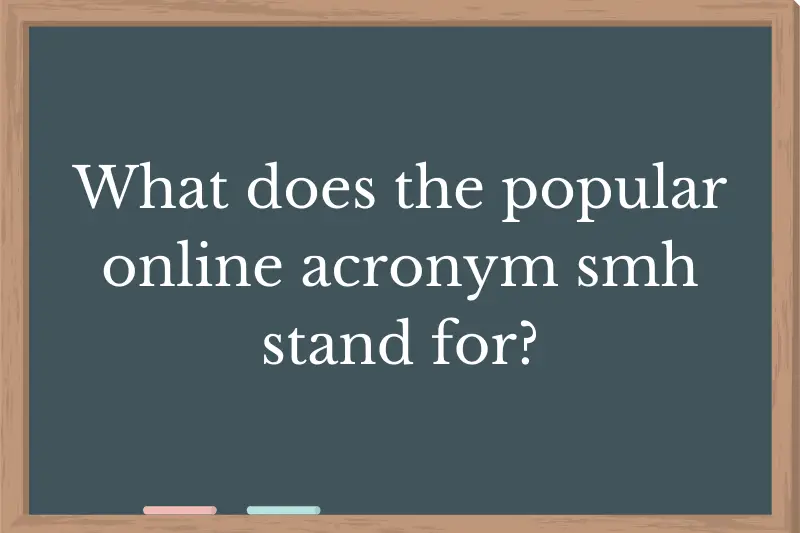 What does the popular online acronym smh stand for?