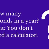 How many seconds in a year riddle